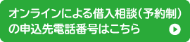 オンラインによる借入相談（予約制）の申込先電話番号