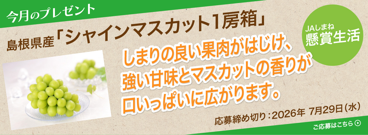 【懸賞生活】今月のプレゼント